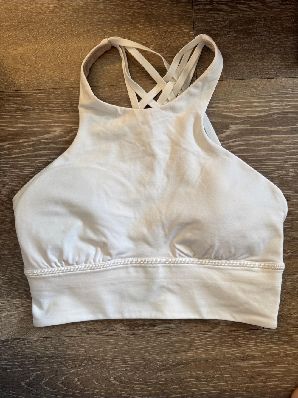 Women’s Lululemon High-Neck Crisscross Back Bra - White